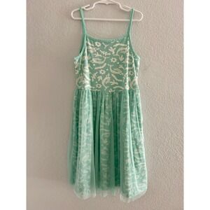 Hanna Andersson Sleeveless Tulle Dress Merry Mermaids on Wave Girls Size 10